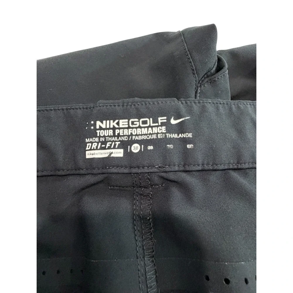 Nike Mens Black Golf Shorts Size 38 Tour Performance Dri-FIT Athletic